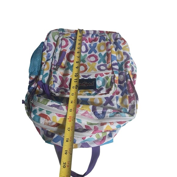 Jansport Rainbow X & O ‘s Hugs & Kisses Girls Kids Womens Backpack Multi Color - Picture 2 of 16